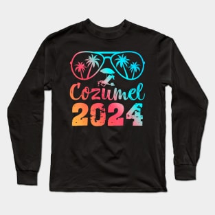 Summer Sunglasses 2024 Vacation Mexico Cozumel Beach Long Sleeve T-Shirt